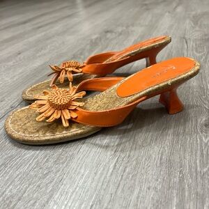 Orange Fioni Y2k Kitten heels